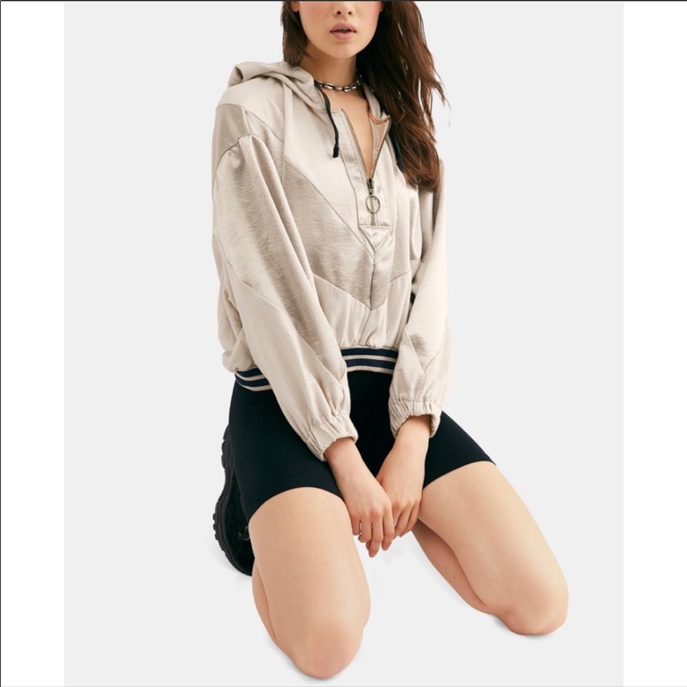 BRAND NEW FREE PEOPLE Starshine Combo gold hoodie